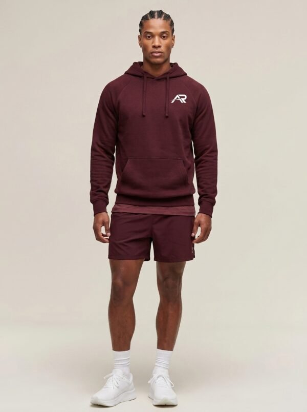 Aurish Hoodie & Shorts Set – Men's (Burgundy)